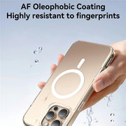 TecHub Joyroom JR-16FG8 magnetic matte transparent iPhone 16 Pro Max case showing slim, protective design with magnetic closure