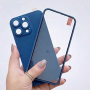 TecHub RECCI iPhone 13 Pro full protection case with matte blue back cover and front frame screen protector.