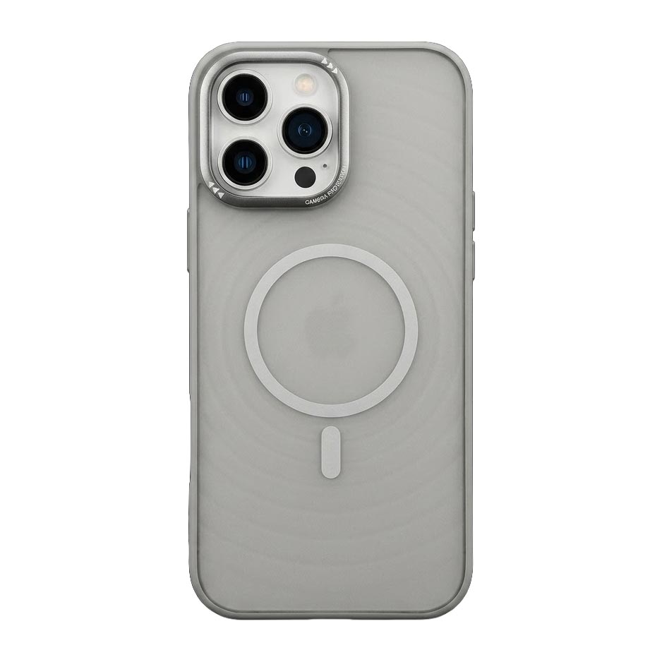 TecHub matte translucent iPhone 14 Pro Max case with camera frame, showcasing slim design and protective features.