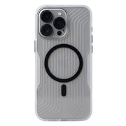 TecHub soft striped corrugated MagSafe case for iPhone 14 Pro Max, showcasing colorful textured design and precise camera cutout.