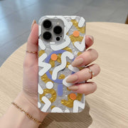 Light blue TecHub graffiti ornaments MagSafe magnetic case for iPhone 16 Pro Max, featuring colorful graffiti design and precise fit.