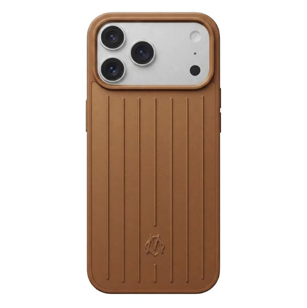 TecHub vertical striped iPhone 17 Pro case with full coverage, designed for stylish protection of the smartphone.