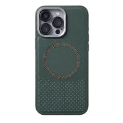 TecHub leather and textured MagSafe case for iPhone 15 Pro Max, showcasing durable material and precise fit.