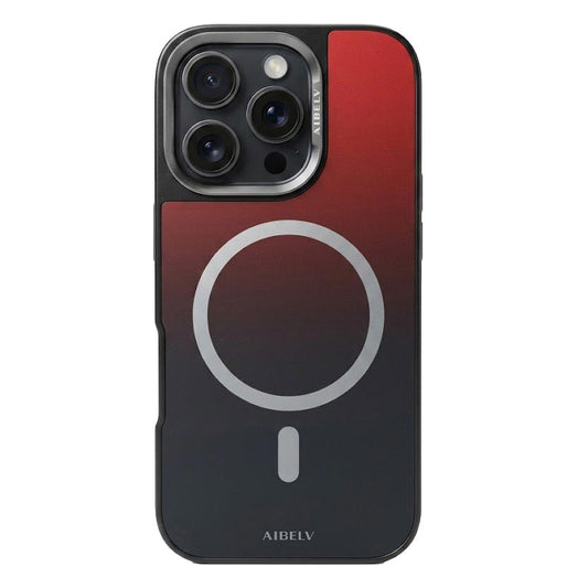 AIBELV Premium Matte MagSafe Case for iPhone 16 Pro - BlackXRed