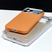 Black TecHub KVZV Twill Series MagSafe case for iPhone 17 Pro Max, showing the textured twill fabric and precise cutouts.