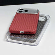 TecHub KVZV Triangle Pattern Series MagSafe case for iPhone 17 Pro, showcasing textured geometric design and secure fit.