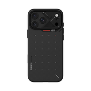 AULUMU A18 Ultra Slim Particle Aramid Fiber case for iPhone 17/18 Pro Max, showcasing the sleek black protective phone cover.