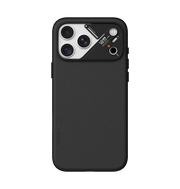 AULUMU A18 Particle vegan leather phone case for iPhone 17/18 Pro Max by TecHub, featuring a textured black finish and precise cutouts.