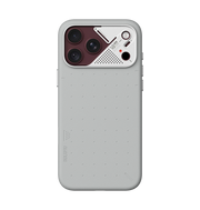 TecHub AULUMU A18 Particle Vegan Leather Case for iPhone 17/18 Pro Max, showing sleek black protective phone cover.
