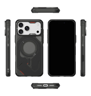 TecHub AULUMU A18 rugged outdoor case for iPhone 17/18 Pro Max, black protective case with reinforced edges and textured grip.