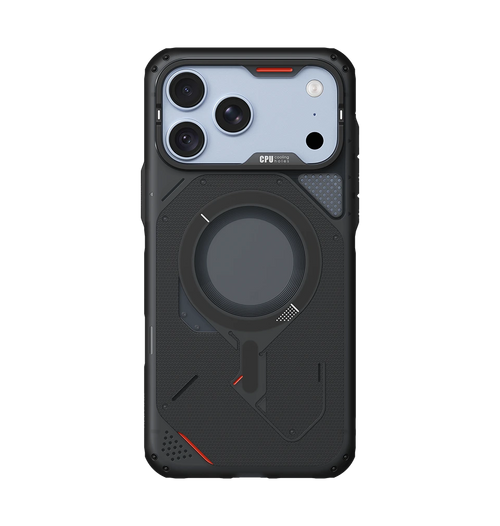 TecHub AULUMU A18 rugged outdoor iPhone 17/18 Pro Max case showing black, durable design with reinforced corners and textured grip.