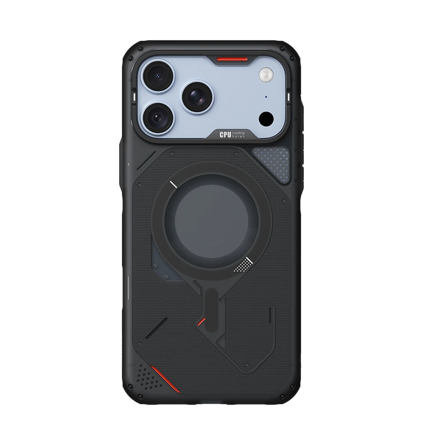 TecHub AULUMU A18 rugged outdoor iPhone 17/18 Pro Max case showing black, durable design with reinforced corners and textured grip.