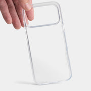 TecHub Lanex transparent TPU case for iPhone 18 Pro Max, clear anti-yellow protective cover with precise cutouts.