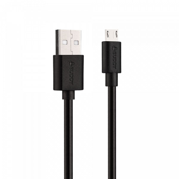 BUDDY BU-CM11 USB-A To Micro USB Cable 2.4A - Black - TecHub