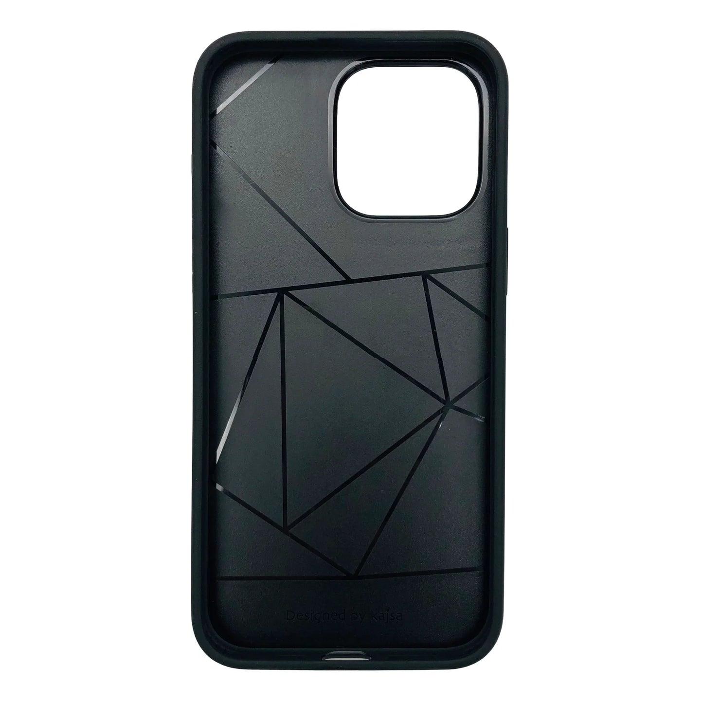 Kajsa Glamorous Collection - Titanium Aquatic Back Case for iPhone 15 Pro Max - Black