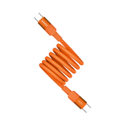 Momax Mag.Link magnetic USB-C to USB-C cable, 1 meter, supports 100W charging and USB 3.2 Gen 2x2, shown connected with devices
