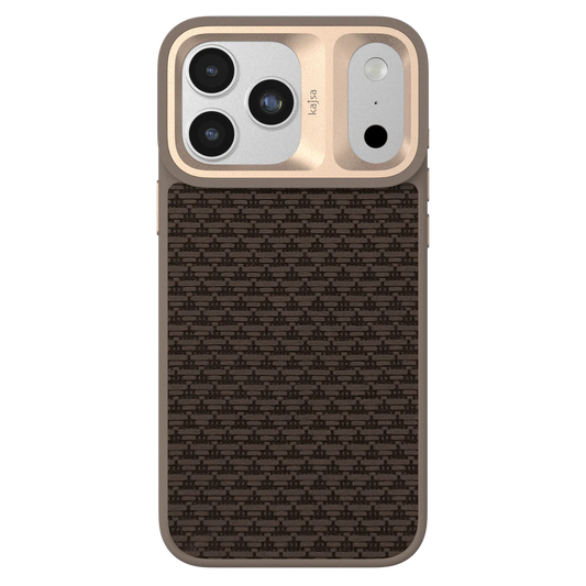 TecHub Kajsa Glamorous Pyramid Pattern iPhone 17 Pro Max case with MagSafe compatibility, featuring a stylish desert-themed design.