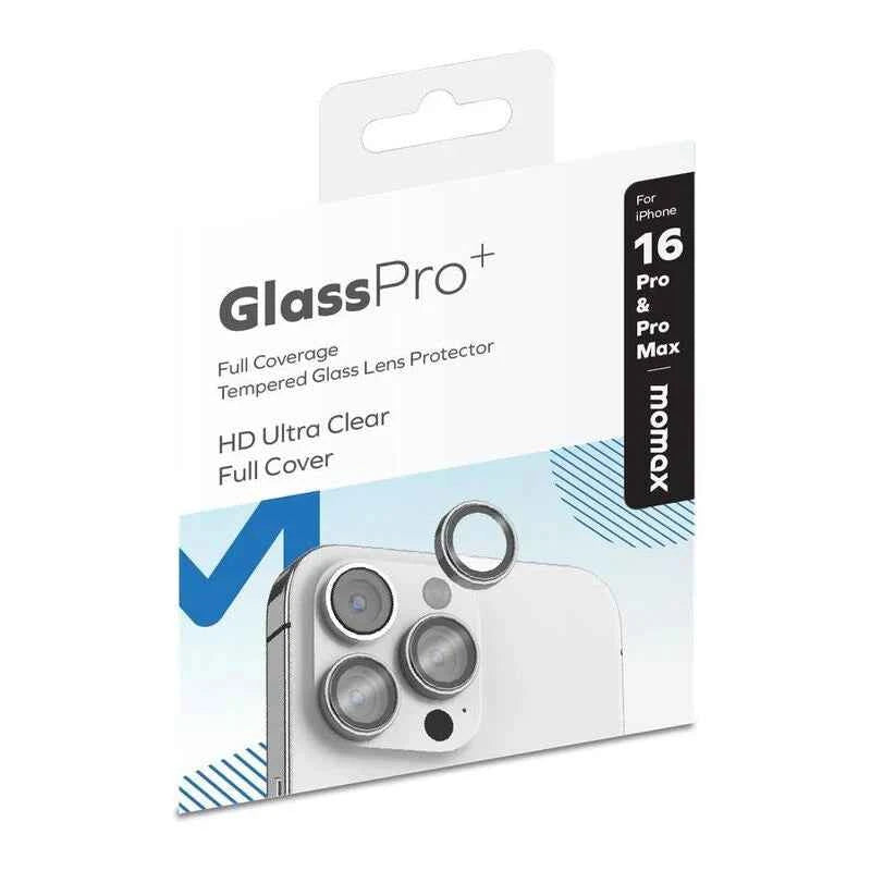 Momax Glass Pro+ Full Coverage Tempered Glass Lens Protector for iPhone 16 Pro Series