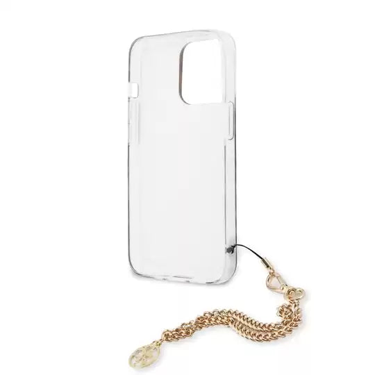 Guess Hard Case Leopard Print Leopard Print And Stripe With Charm Chain for iPhone 13 Pro - TecHub