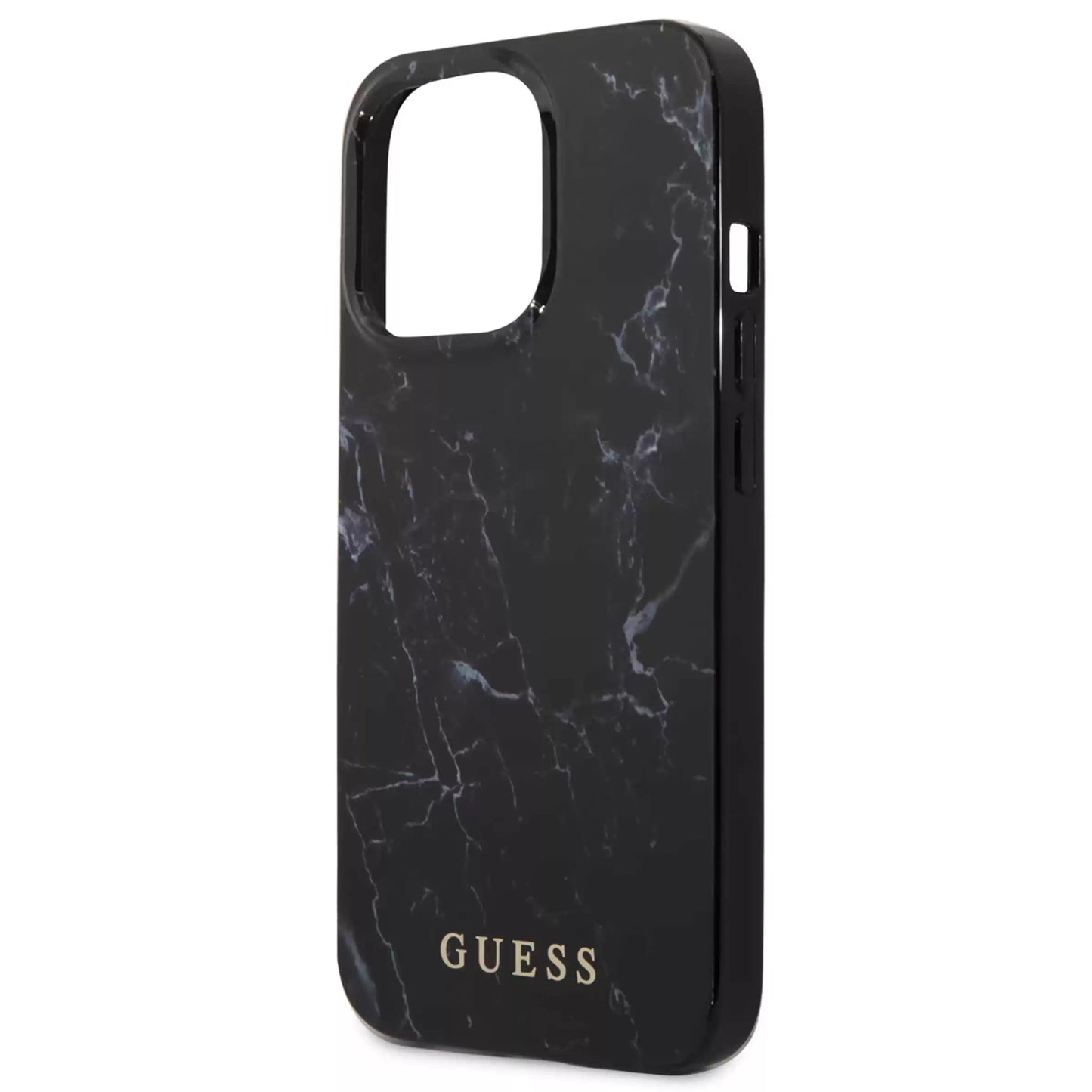 Guess PC/TPU Elegant Marble Design Case for iPhone 13 Pro - Black - TecHub