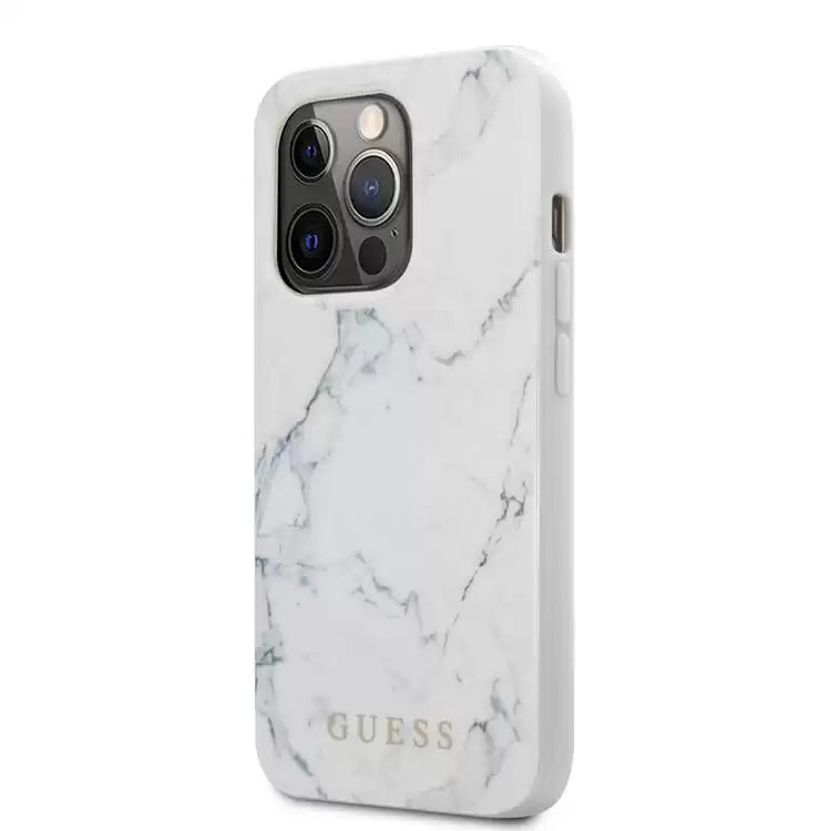 Guess PC/TPU Elegant Marble Design Case for iPhone 13 Pro - TecHub