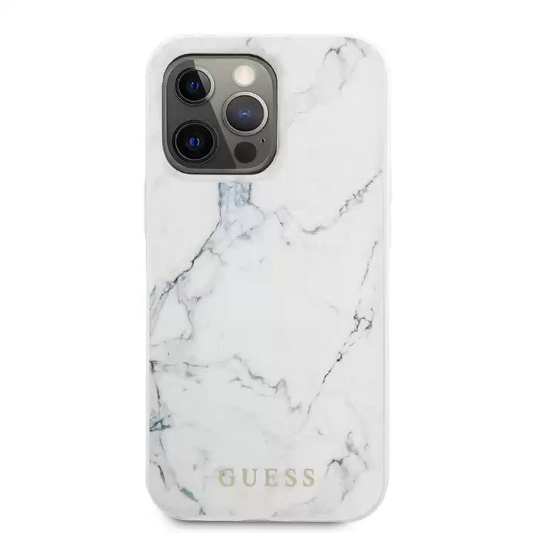 Guess PC/TPU Elegant Marble Design Case for iPhone 13 Pro - TecHub