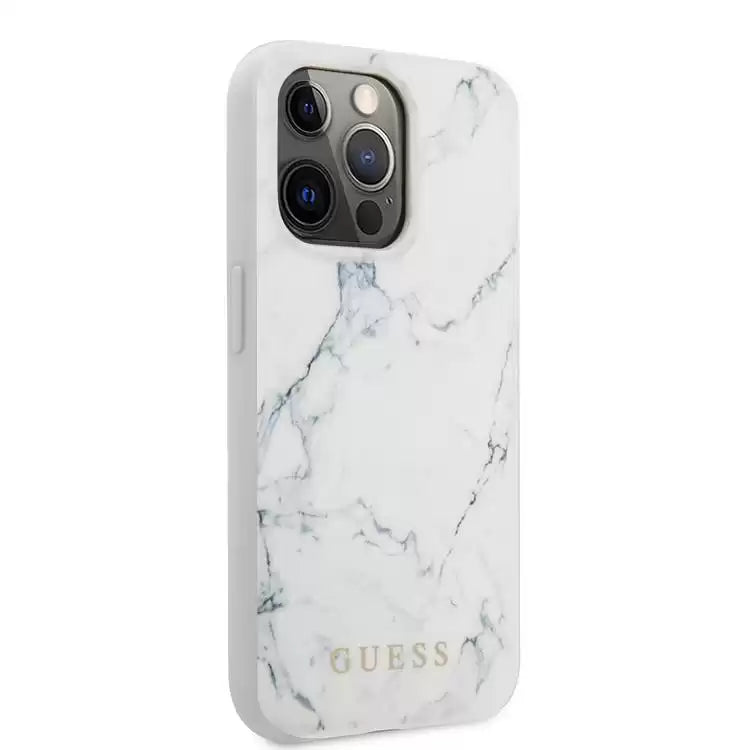 Guess PC/TPU Elegant Marble Design Case for iPhone 13 Pro - TecHub