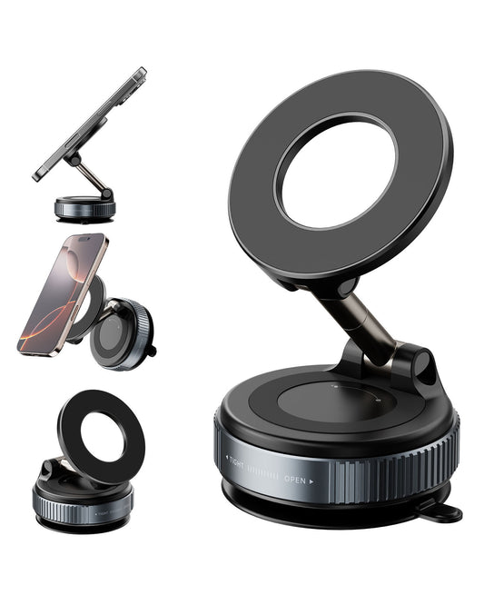 GOJI G3 Magsafe Holder Suction Cup Phone Mount Adjustable Swivel Lock, for Your Car/Gym/Mirror - Black