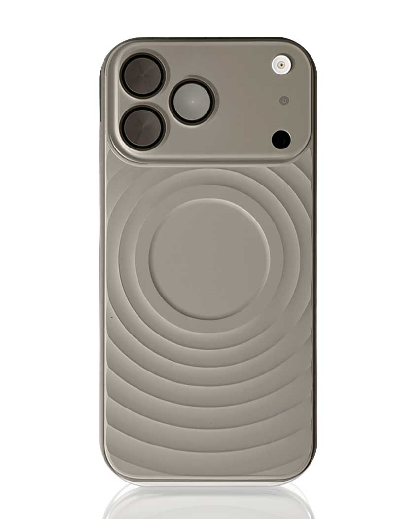 VAWI Wave Pattern Design Liquid Silicone Case Window Lens for iPhone 17 Po Max