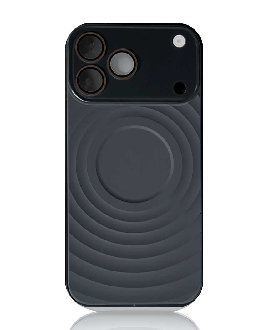 VAWI Wave Pattern Design Liquid Silicone Case Window Lens for iPhone 17 Po Max