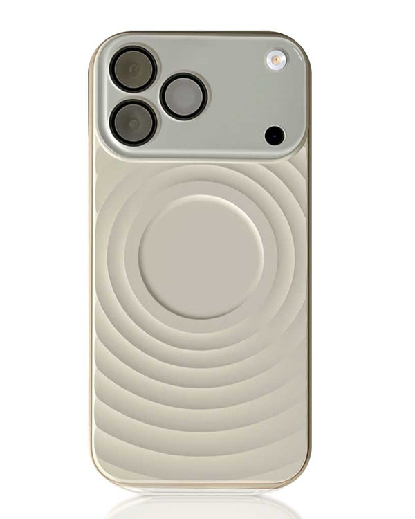 VAWI Wave Pattern Design Liquid Silicone Case Window Lens for iPhone 17 Po Max