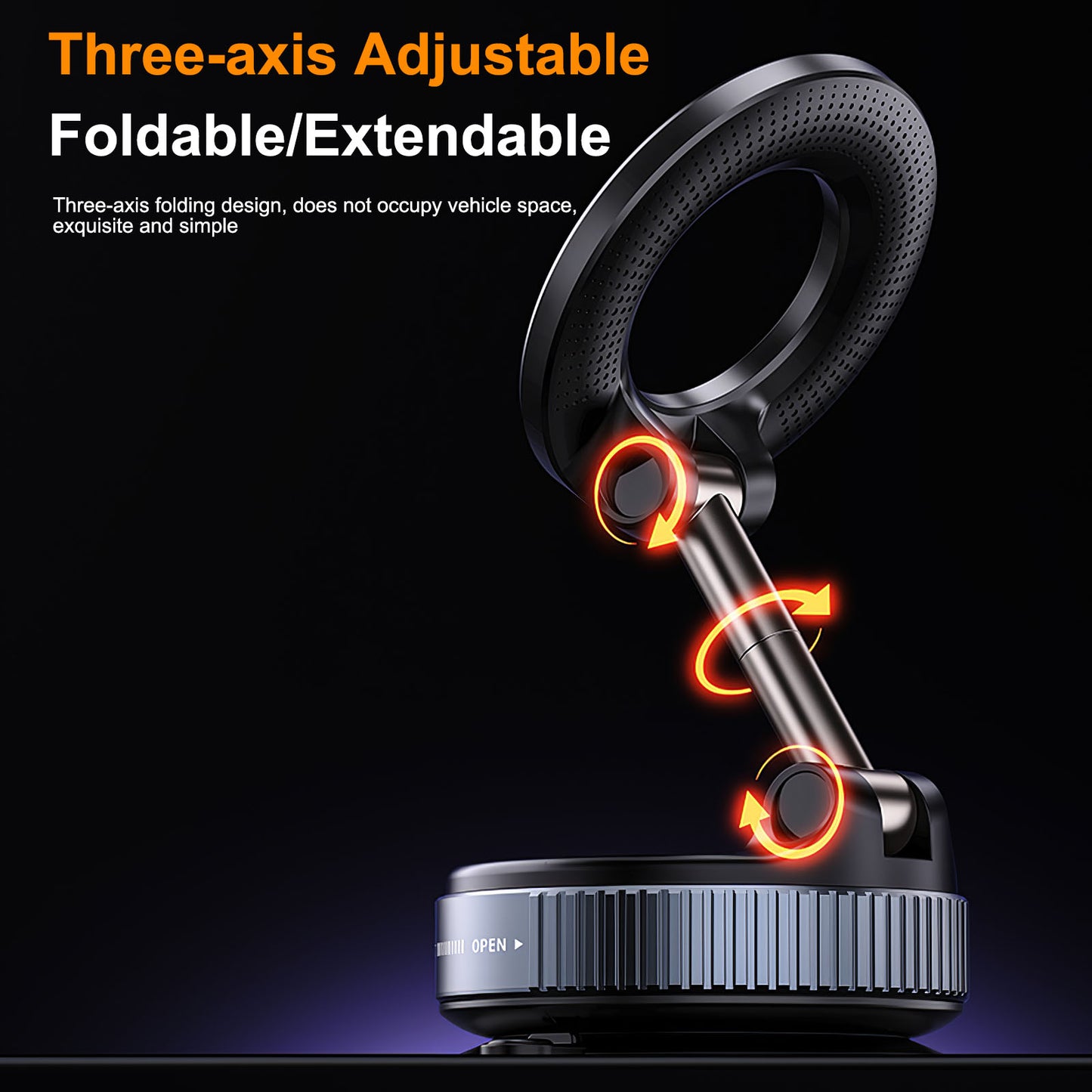 GOJI G3 Magsafe Holder Suction Cup Phone Mount Adjustable Swivel Lock, for Your Car/Gym/Mirror - Black