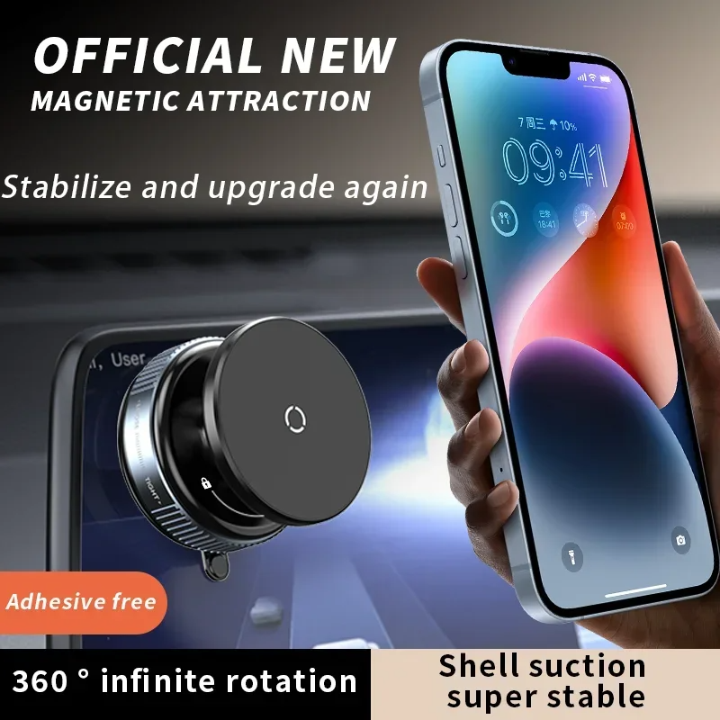 GOJI G2 Vacuum Magnetic Vacuum Phone Holder Vacuum 360 Degree Rotation and Super Strong Magnetic - Black