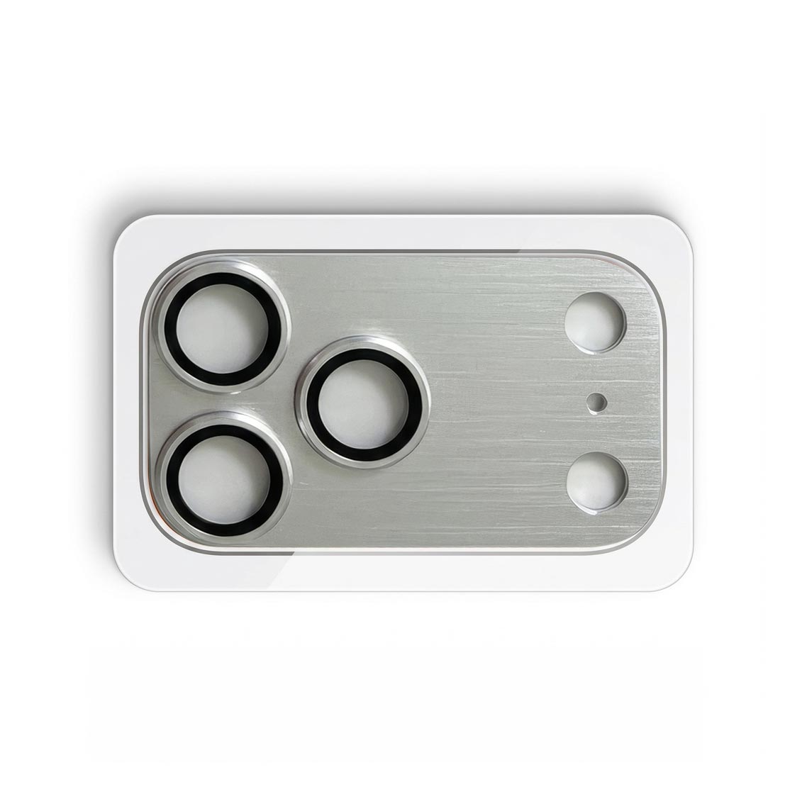 TecHub 9H tempered glass camera lens cover for iPhone 17 Pro Max, shockproof metal design, protects camera lens.