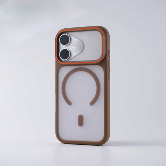 TecHub i-Like Ice Fog MagSafe case for iPhone 16 showing sleek blue design with magnetic edges on a white background.