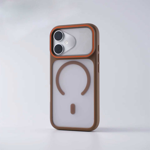 TecHub i-Like Ice Fog MagSafe case for iPhone 16 showing sleek blue design with magnetic edges on a white background.