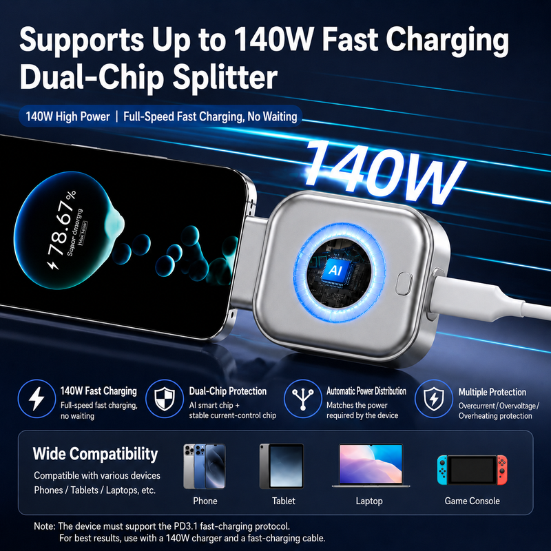 X01 140W Full-charging Separator Automatic Power Off Battery Protector Smart Charging Disconnector