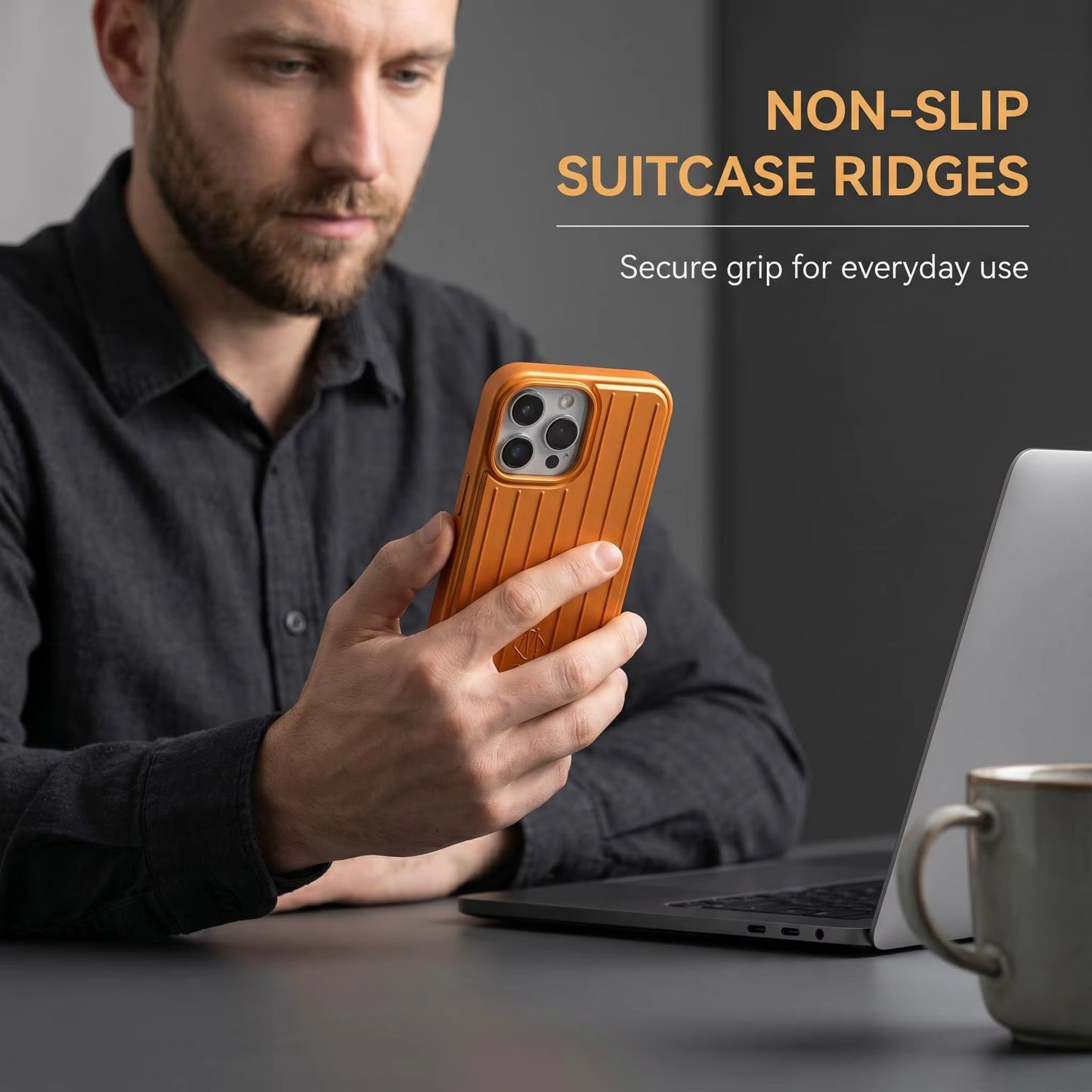 Vertical Striped Luggage Style Full Coverage Case for iPhone 13 Pro