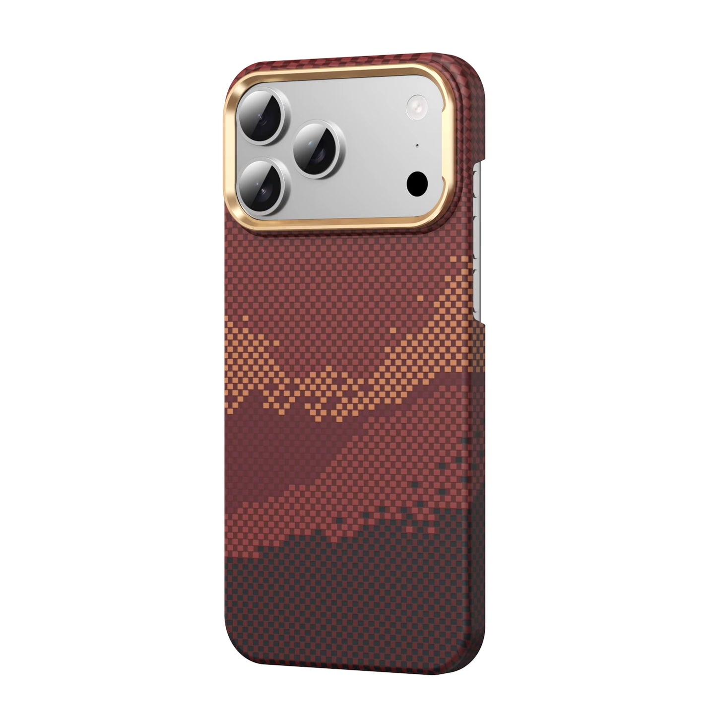 Lanex Diamond Cut Carbon Fiber Ultra-slim MagSafe Premium Case for iPhone 17 Pro Max - Brown
