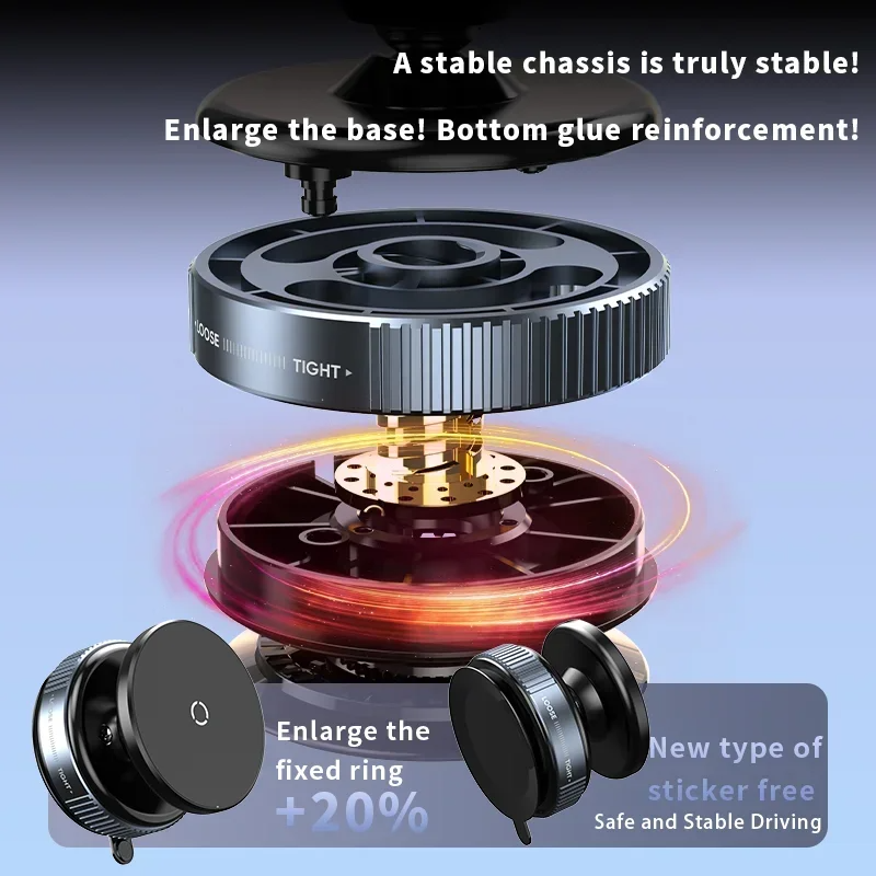 GOJI G2 Vacuum Magnetic Vacuum Phone Holder Vacuum 360 Degree Rotation and Super Strong Magnetic - White
