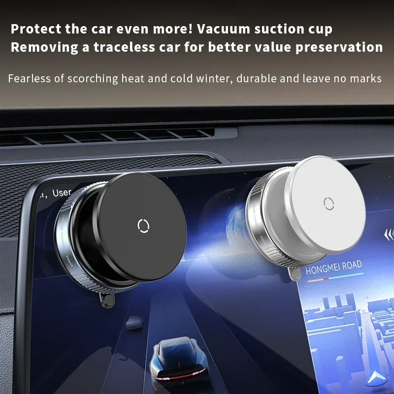 GOJI G2 Vacuum Magnetic Vacuum Phone Holder Vacuum 360 Degree Rotation and Super Strong Magnetic - White