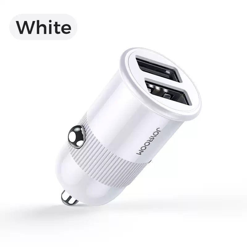 JOYROOM C-A06 3.1A Dual-Port Smart Car Charger - White - TecHub