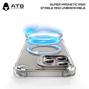 ATB Design MagSafe and lens stand anti-shock case for iPhone 14 Pro Max with protective edges and built-in stand feature.