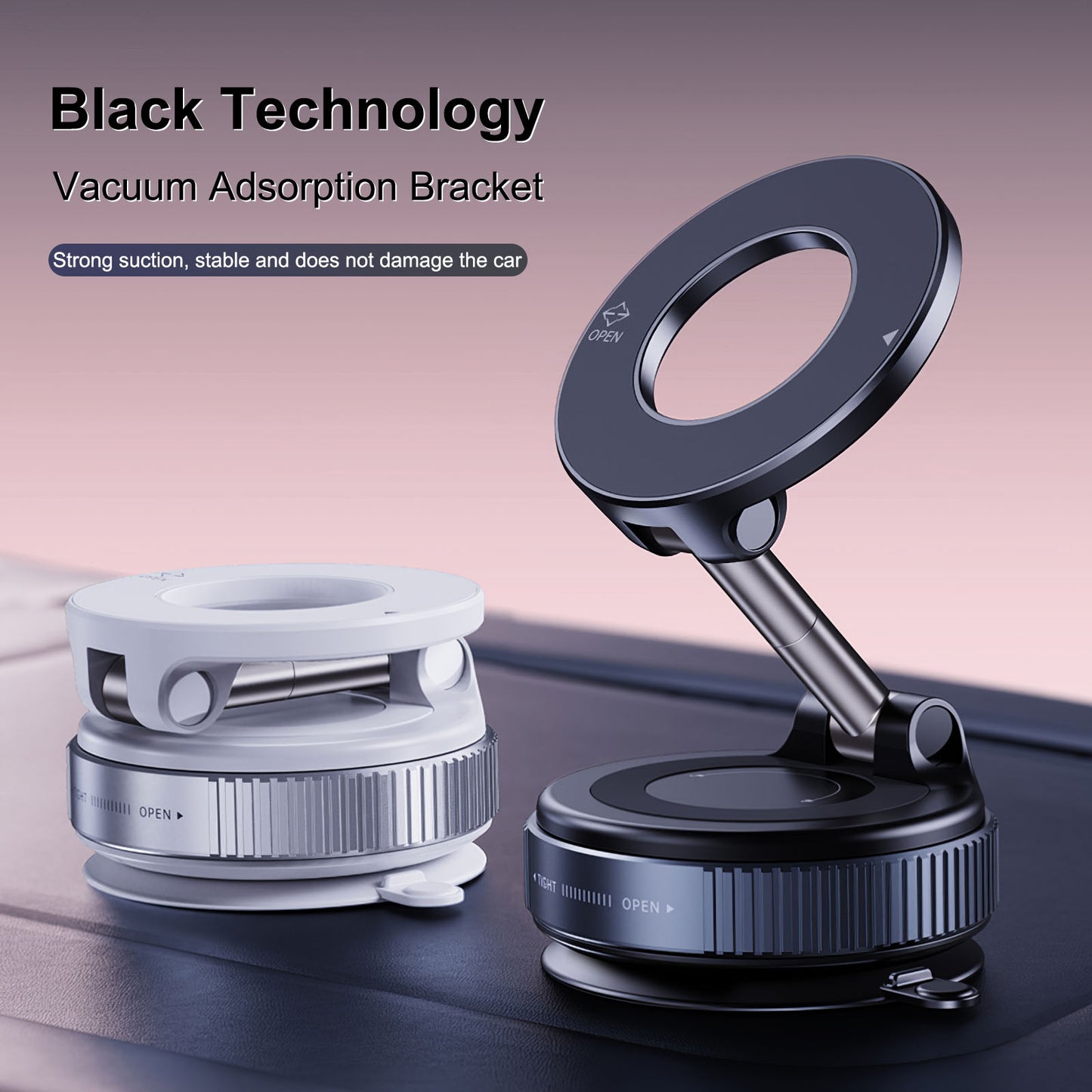 GOJI G3 Magsafe Holder Suction Cup Phone Mount Adjustable Swivel Lock, for Your Car/Gym/Mirror - Black