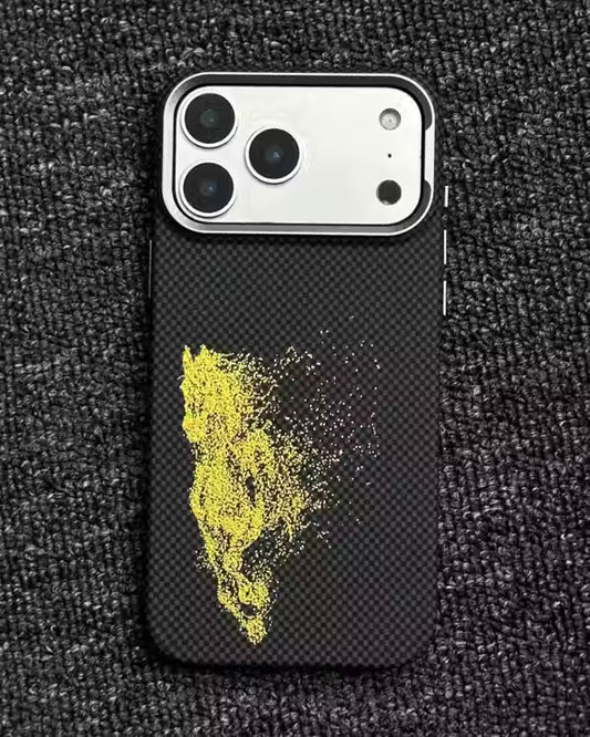 FreeKnite Carbon Pattern Horse MagSafe Case for iPhone 17 Pro Max