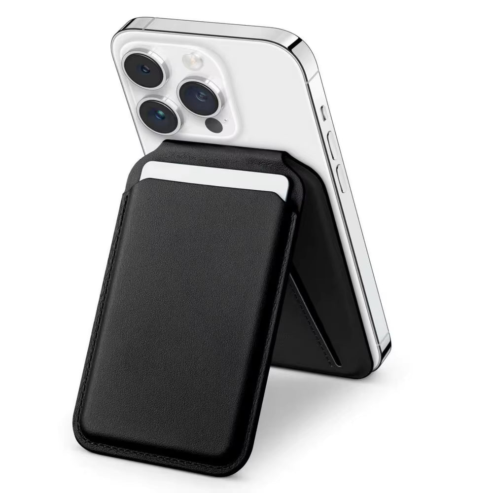 HDD Luxury PU Leather Stand Wallet with for MagSafe and Card Holder Back
