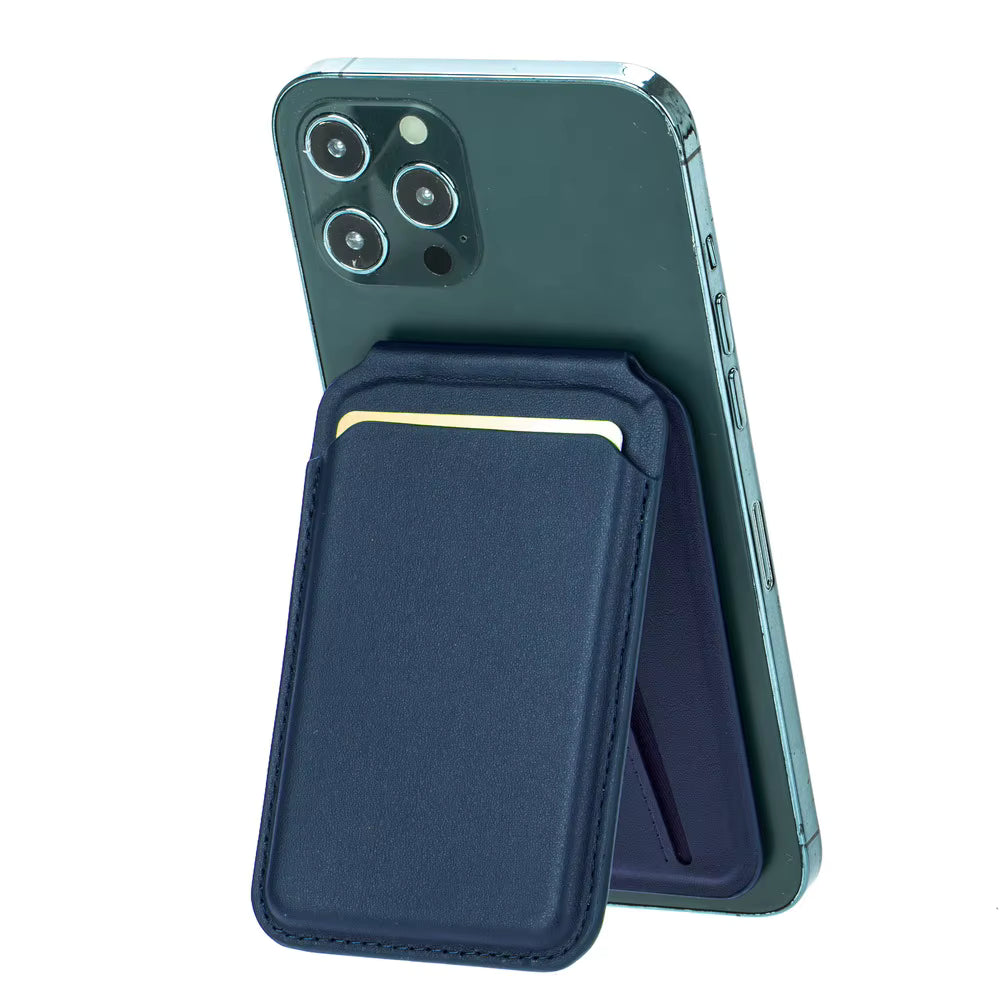 HDD Luxury PU Leather Stand Wallet with for MagSafe and Card Holder Back
