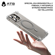 ATB Design MagSafe and Lens Stand iPhone 14 Pro Max case with anti-shock protection, featuring a sleek design and sturdy build.