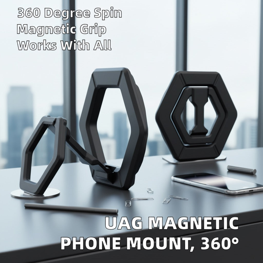 UAG Magnetic Ring Metal Grip 360 Rotation Adjustable Stand - Black