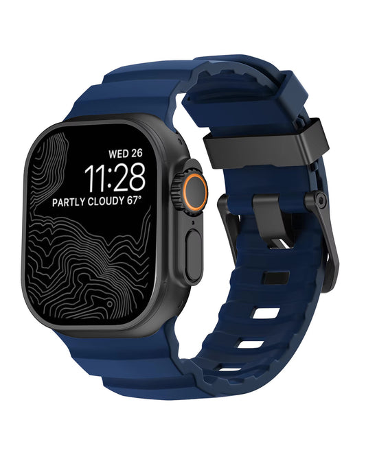 Sport Silicone Fashion Strap for Apple Watch 42/44/45/46/49 mm - Blue